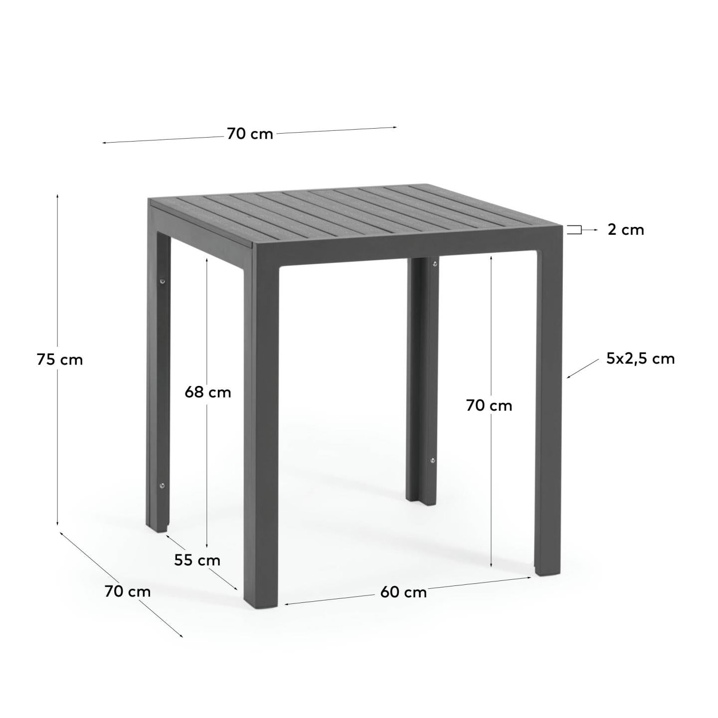 Eleganter Gartentisch mit schwarzem Aluminiumgestell und edler Marmorplatte, ideal für stilvolle Außenbereiche.