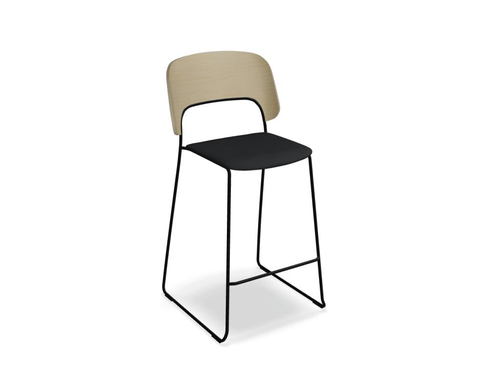 Afi AFT07 - gepolsterter Barhocker in Anthrazit präsentiert im Onlineshop von KAQTU Design AG. Barhocker ist von Mdd