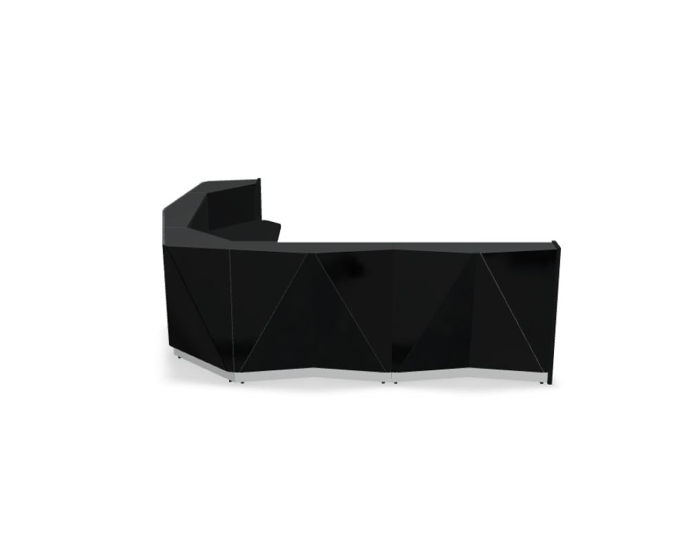 Alpa ALP17P - modulare Empfangstheke in Schwarzes Glas präsentiert im Onlineshop von KAQTU Design AG. Empfangsdesk ist von Mdd
