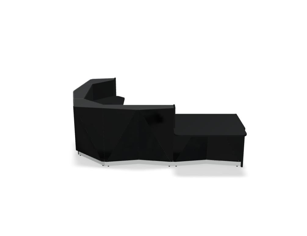 Alpa ALP23L - modulare Empfangstheke in Schwarzes Glas präsentiert im Onlineshop von KAQTU Design AG. Empfangsdesk ist von Mdd