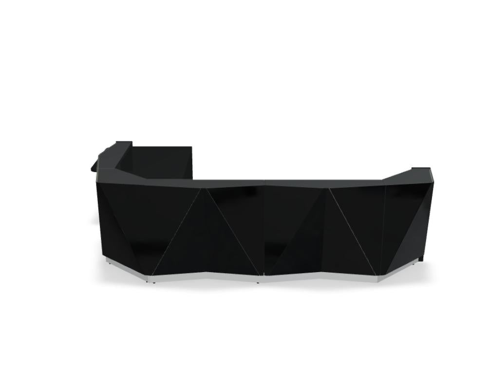 Alpa ALP24P - modulare Empfangstheke in Schwarzes Glas präsentiert im Onlineshop von KAQTU Design AG. Empfangsdesk ist von Mdd