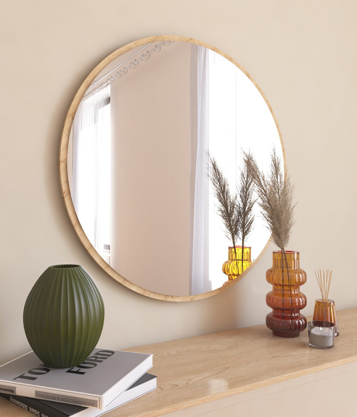 Ozze - Natural in Natürlich präsentiert im Onlineshop von KAQTU Design AG. Spiegel ist von Hanah Home