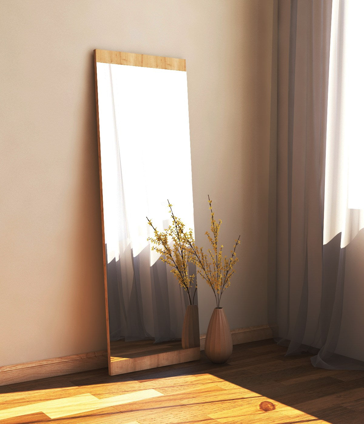 Azus Spiegel - Natürlich in Natürlich präsentiert im Onlineshop von KAQTU Design AG. Wandspiegel ist von Hanah Home