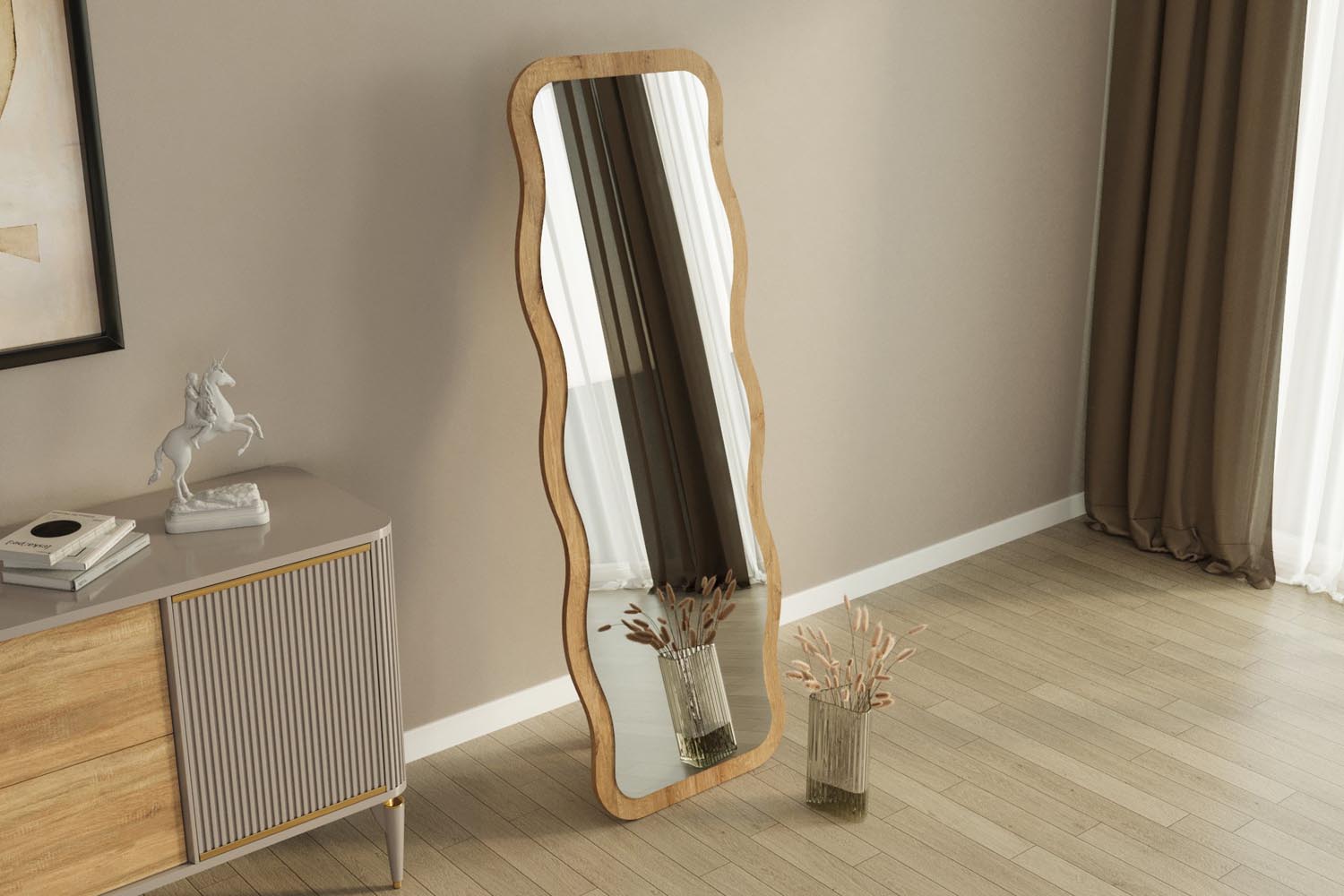 Aror - Natural in Natürlich präsentiert im Onlineshop von KAQTU Design AG. Spiegel ist von Hanah Home