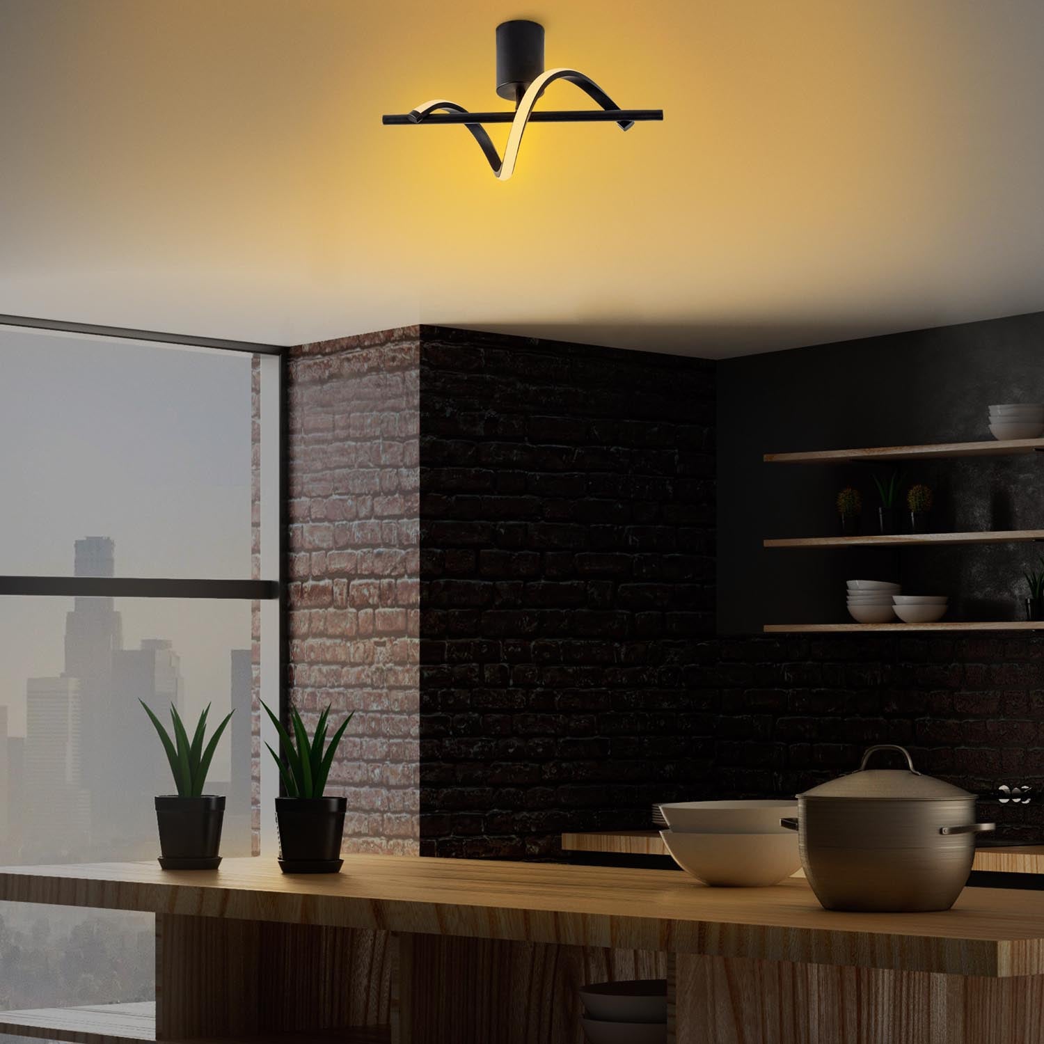 Lıkma - 13514 in Schwarz präsentiert im Onlineshop von KAQTU Design AG. Pendelleuchte ist von Opviq