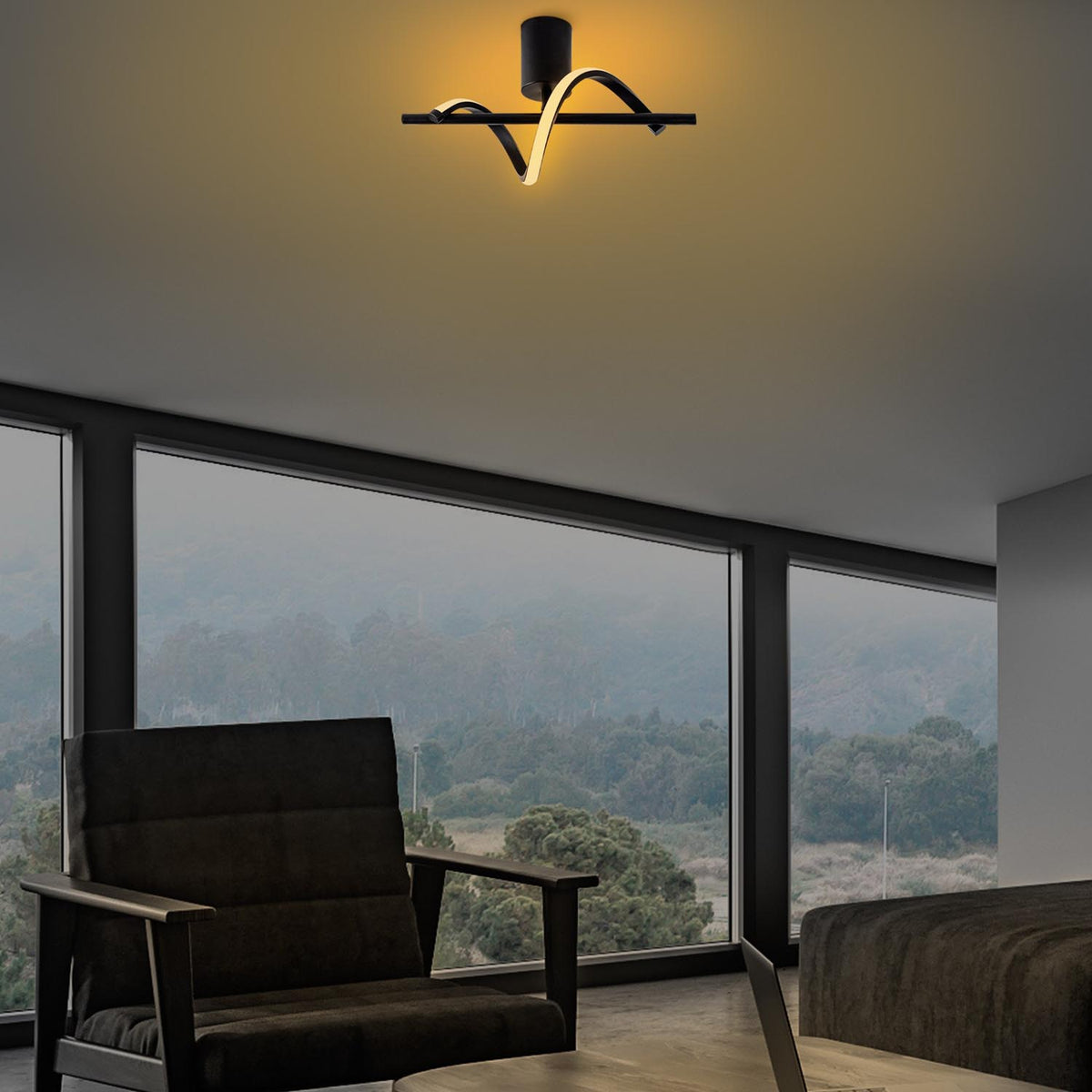 Lıkma Deckenlampe - Schwarz in Schwarz präsentiert im Onlineshop von KAQTU Design AG. Deckenleuchte ist von Opviq