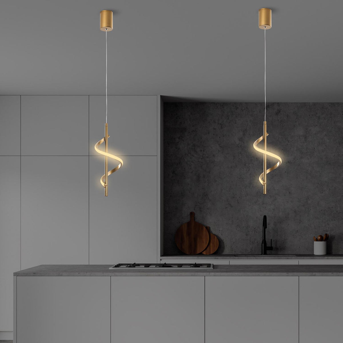 Lıkma Pendellampe - Gold in Gold präsentiert im Onlineshop von KAQTU Design AG. Pendelleuchte ist von Opviq