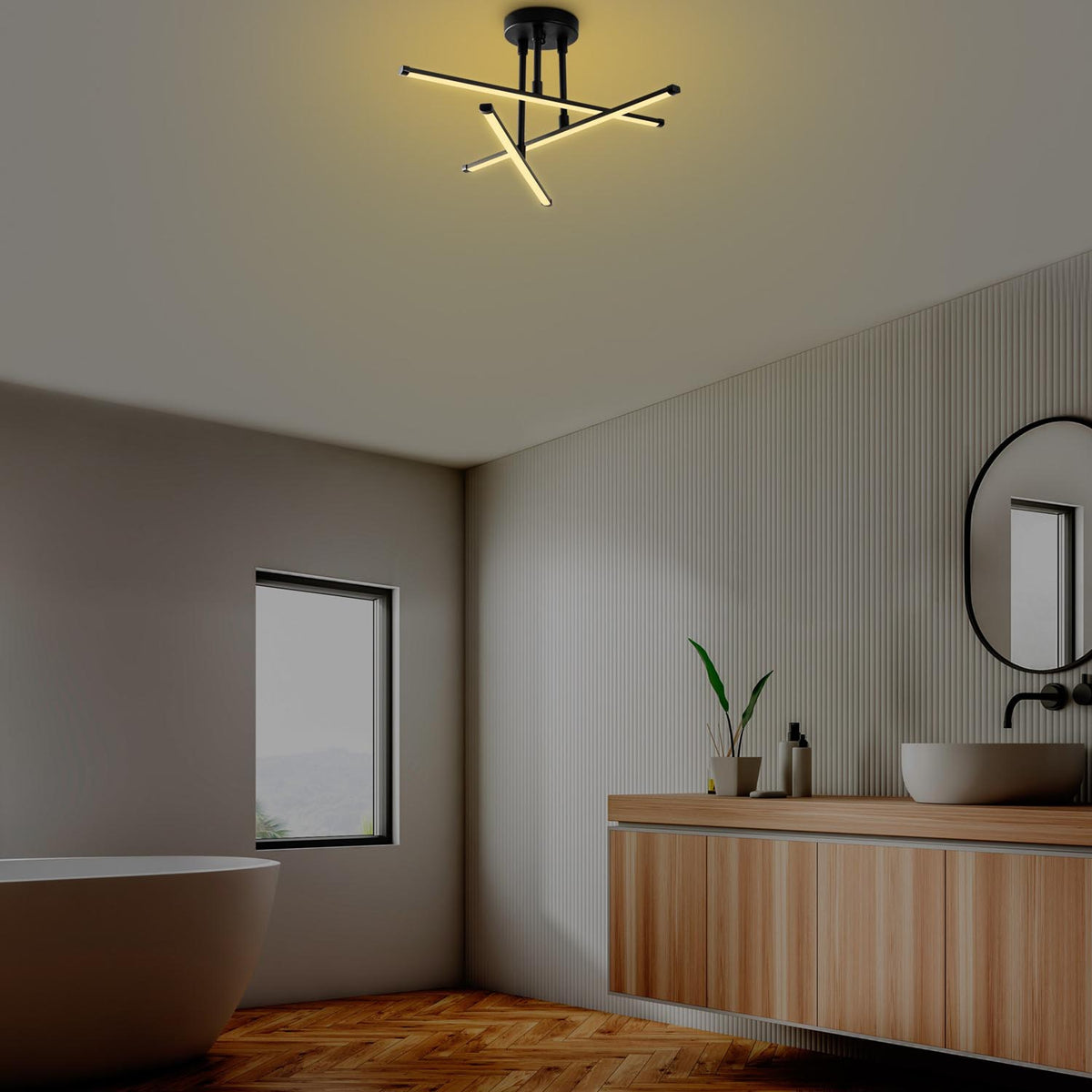 Ledflower Deckenleuchte - Schwarz in Schwarz präsentiert im Onlineshop von KAQTU Design AG. Deckenleuchte ist von Opviq