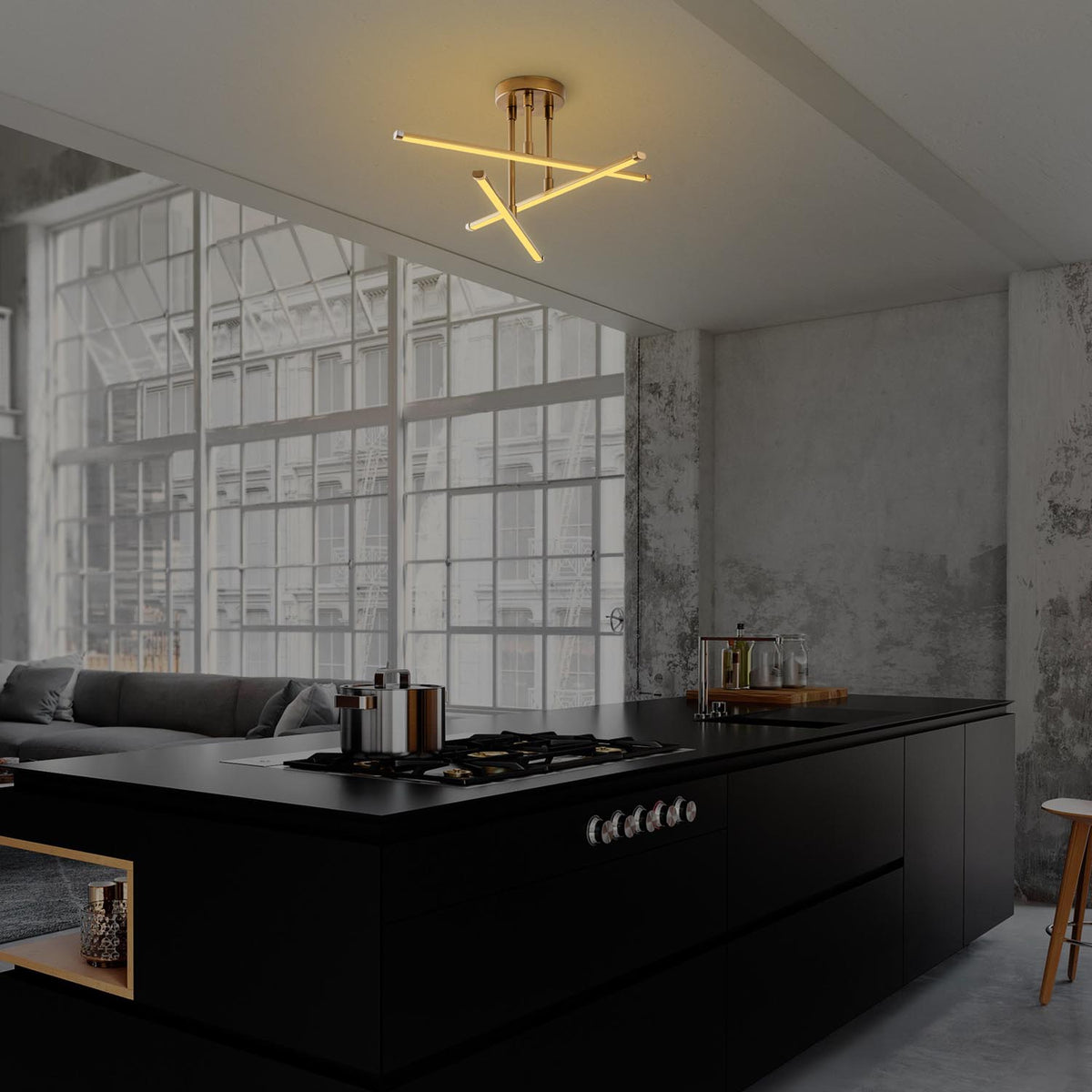 Ledflower Deckenleuchte - Gold in Gold präsentiert im Onlineshop von KAQTU Design AG. Deckenleuchte ist von Opviq