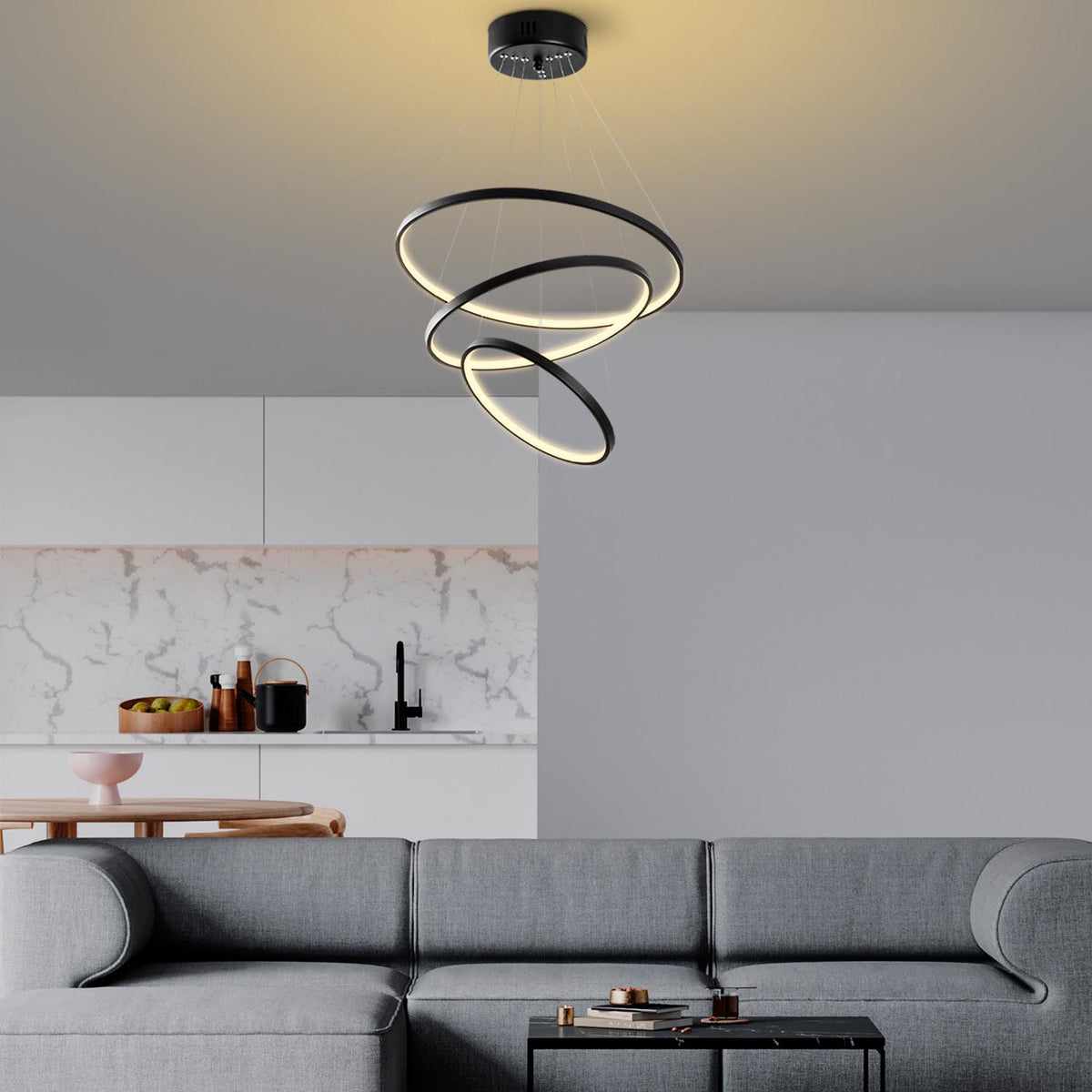 Simit Deckenleuchte - Schwarz in Schwarz präsentiert im Onlineshop von KAQTU Design AG. Deckenleuchte ist von Opviq