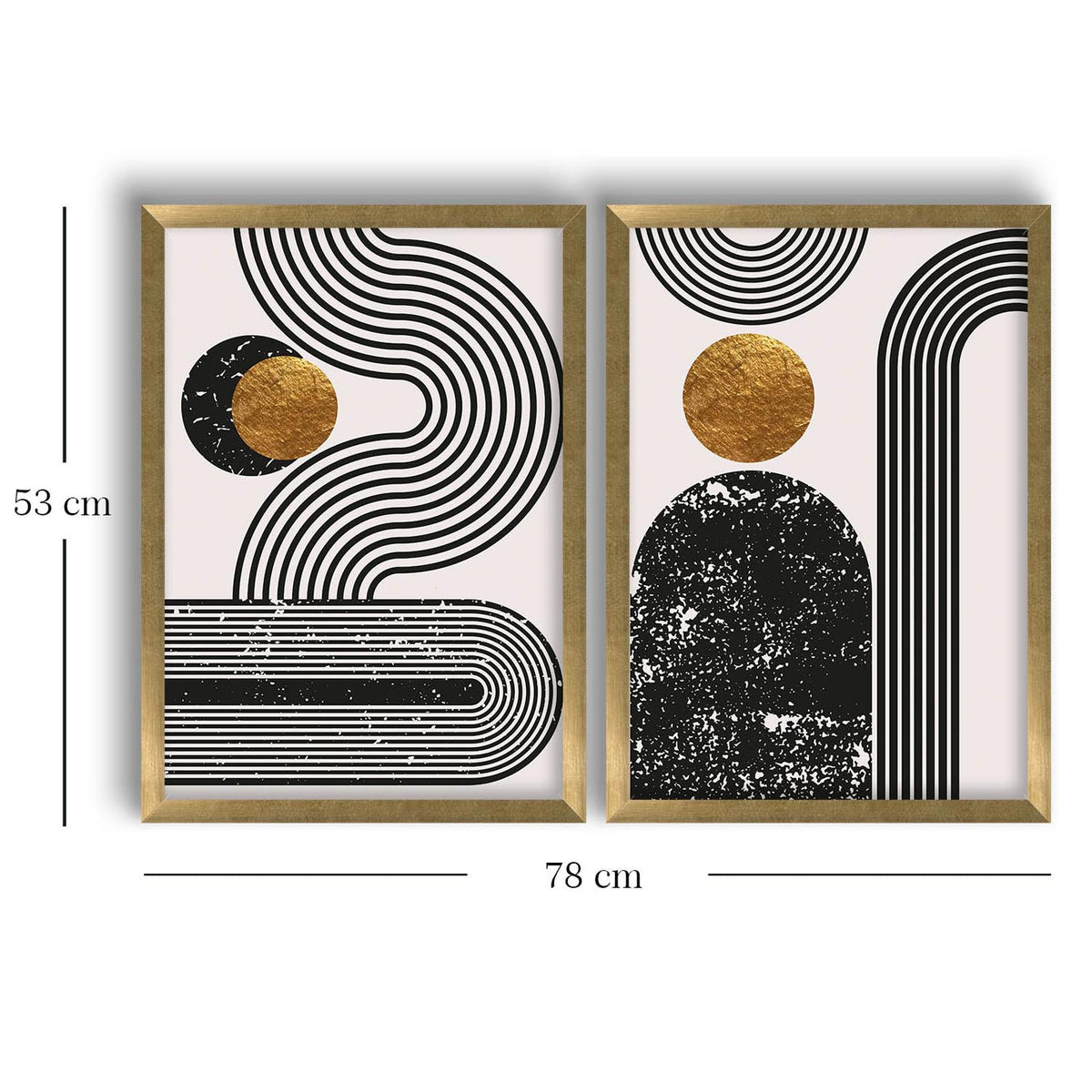 2P3853NISCT Bild - Gold Weiss Schwarz in Gold Weiss Schwarz präsentiert im Onlineshop von KAQTU Design AG. Bild ist von Wallity