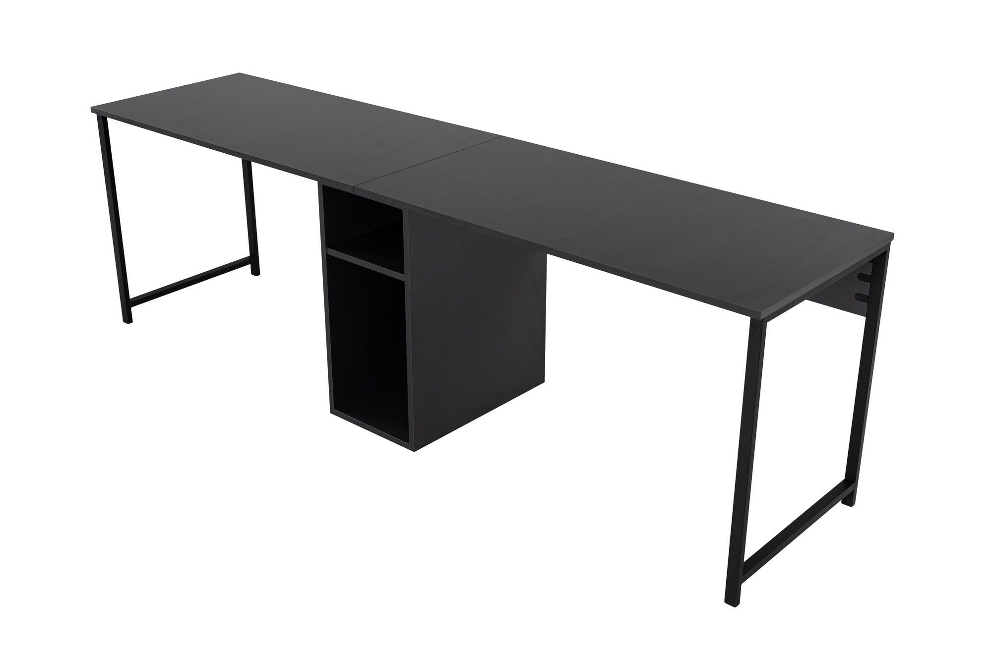 Twin Study Desk - Anthracite, Black in Anthrazit Schwarz präsentiert im Onlineshop von KAQTU Design AG. Schreibtisch ist von Nordure