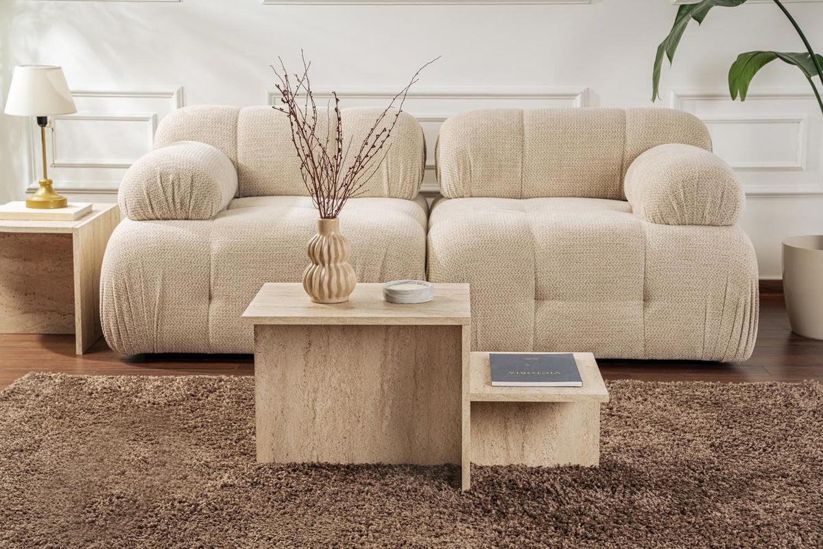 Harmony Sofatisch - Travertin in Travertin präsentiert im Onlineshop von KAQTU Design AG. Couchtisch ist von Nordure
