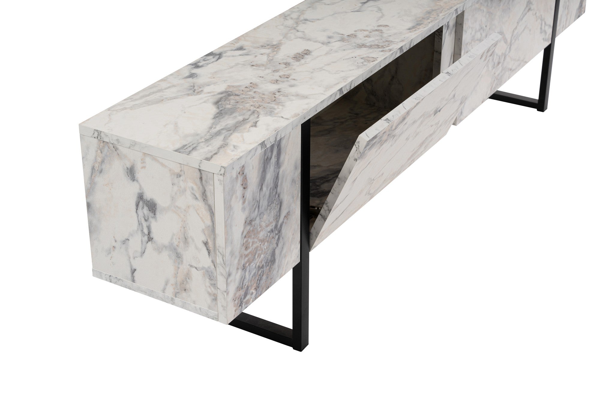 Serenity - Fressia Marble, Black in Freesia- Marmor Schwarz präsentiert im Onlineshop von KAQTU Design AG. Sideboard ist von Nordure
