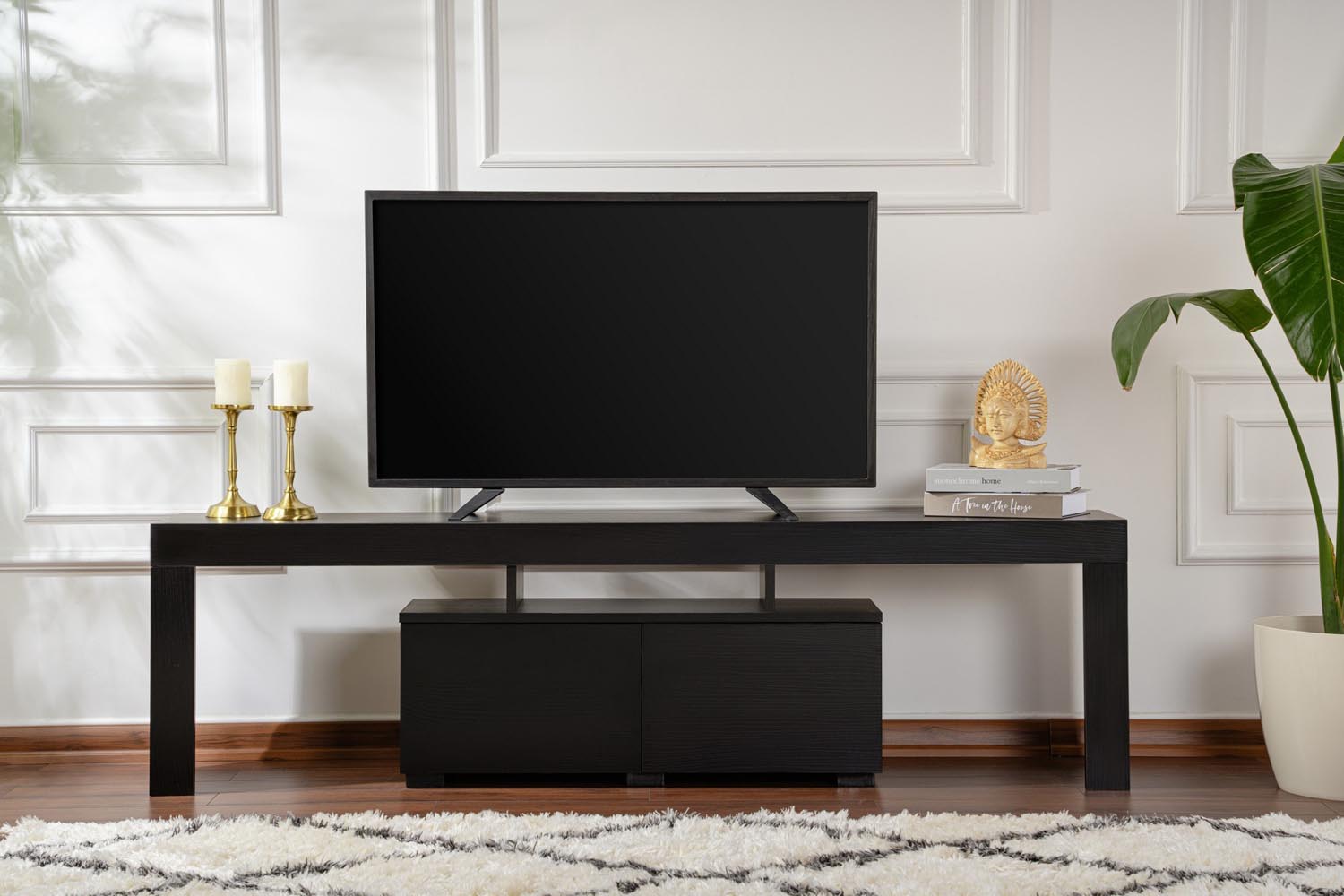 Enclave - Wood Black in Holz Schwarz präsentiert im Onlineshop von KAQTU Design AG. Sideboard ist von Nordure