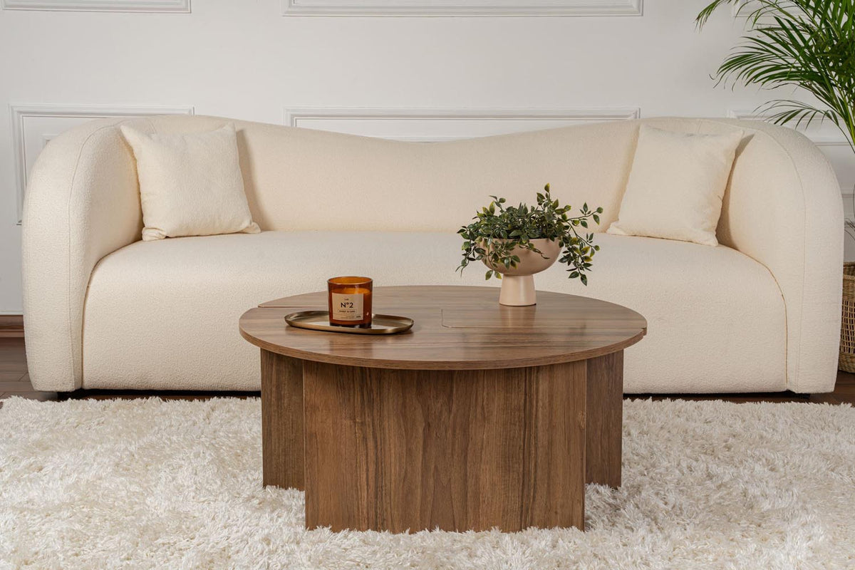 Moira Sofatisch - Walnuss in Walnuss präsentiert im Onlineshop von KAQTU Design AG. Couchtisch ist von Nordure