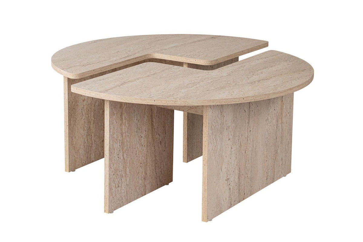 Moira Sofatisch - Travertin in Travertin präsentiert im Onlineshop von KAQTU Design AG. Couchtisch ist von Nordure
