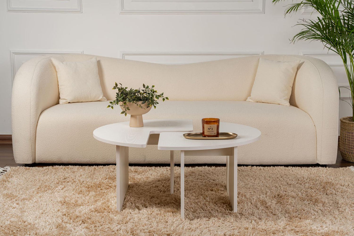 Moira Sofatisch - Holzweiss in Holzweiss präsentiert im Onlineshop von KAQTU Design AG. Couchtisch ist von Nordure