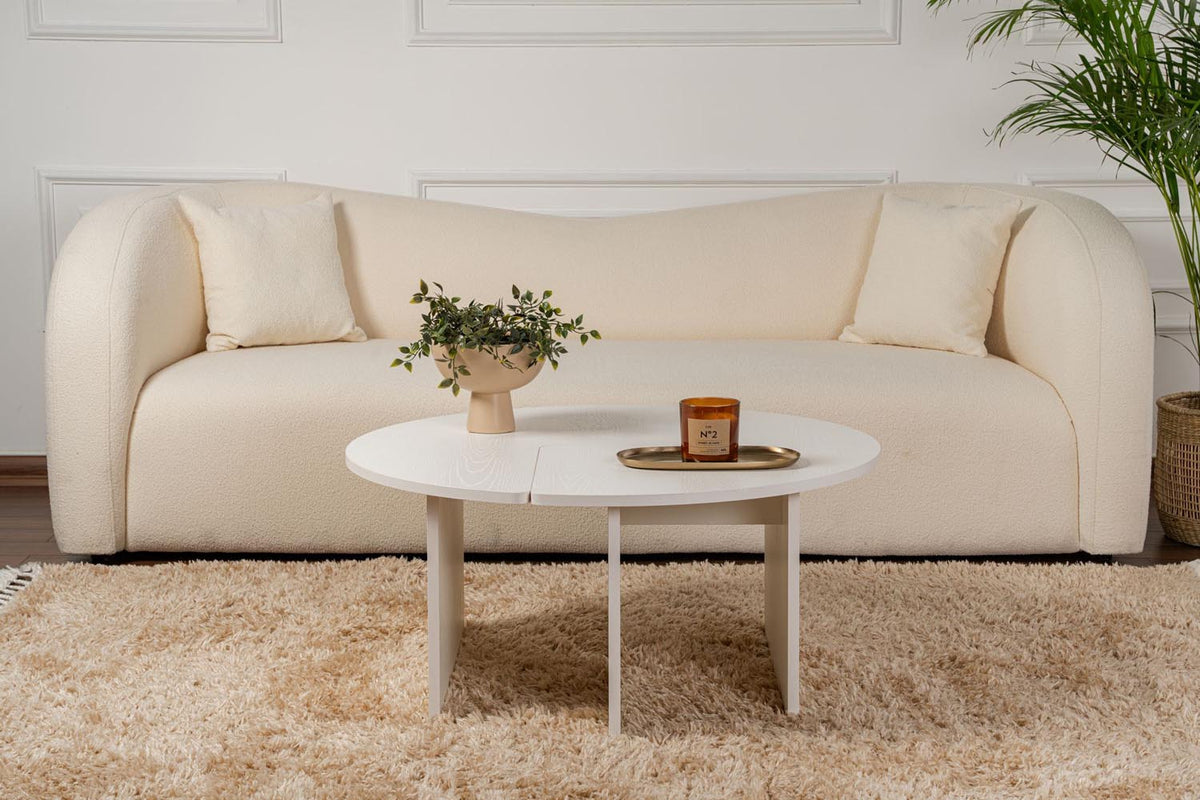 Moira Sofatisch - Holzweiss in Holzweiss präsentiert im Onlineshop von KAQTU Design AG. Couchtisch ist von Nordure