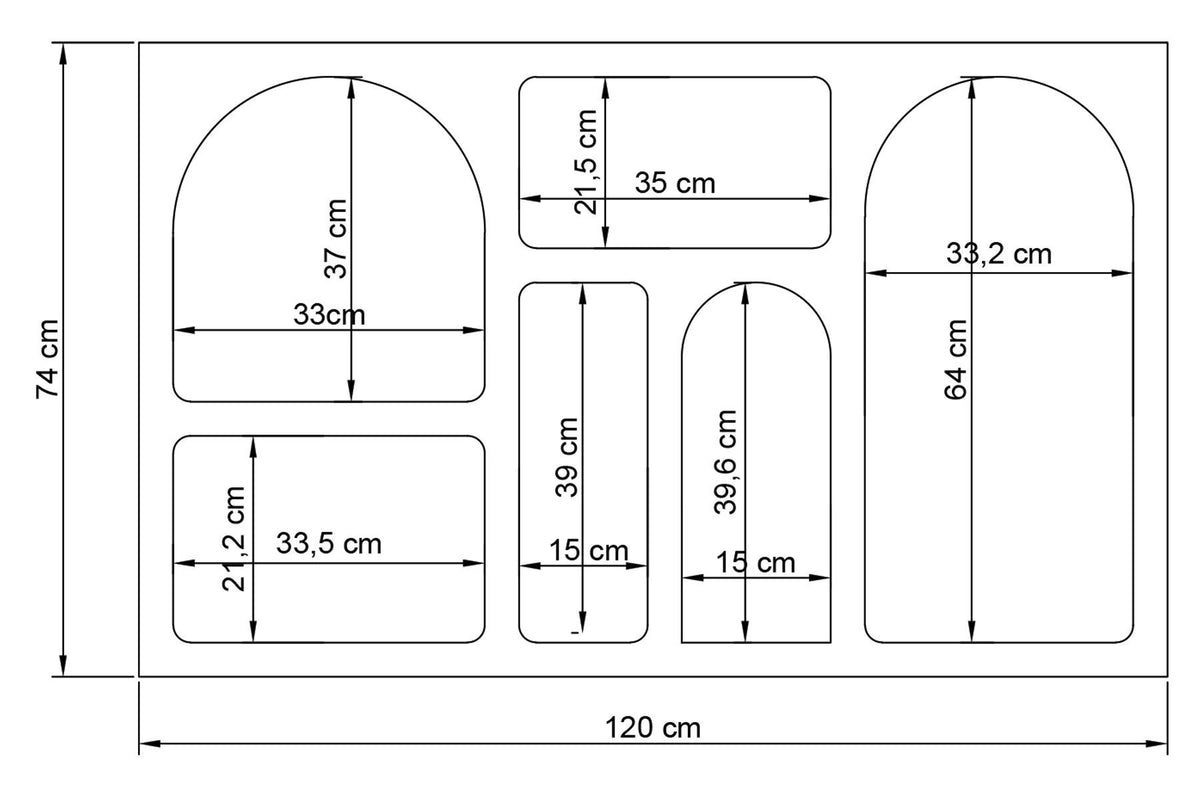 Weisse Konsole Vian 120 von Nordure aus melaminbeschichteter Spanplatte mit MDF-Türen, Masse 120x37x74 cm, schlichtes Design.