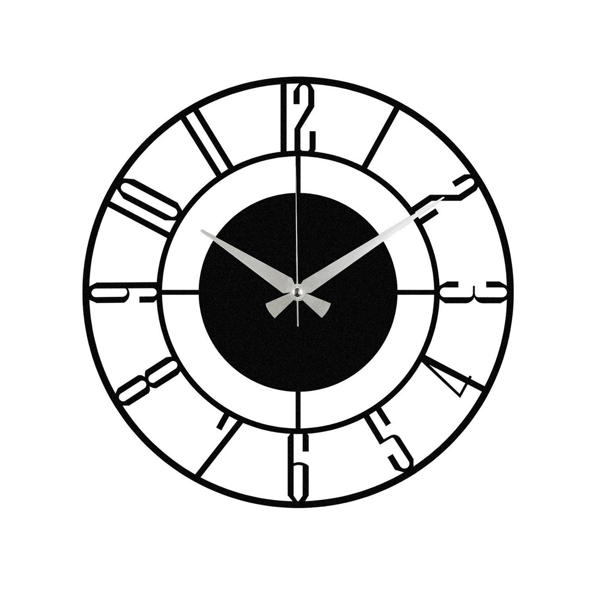 Enzoclock Wanduhr - Schwarz in Schwarz präsentiert im Onlineshop von KAQTU Design AG. Wanduhr ist von Wallity