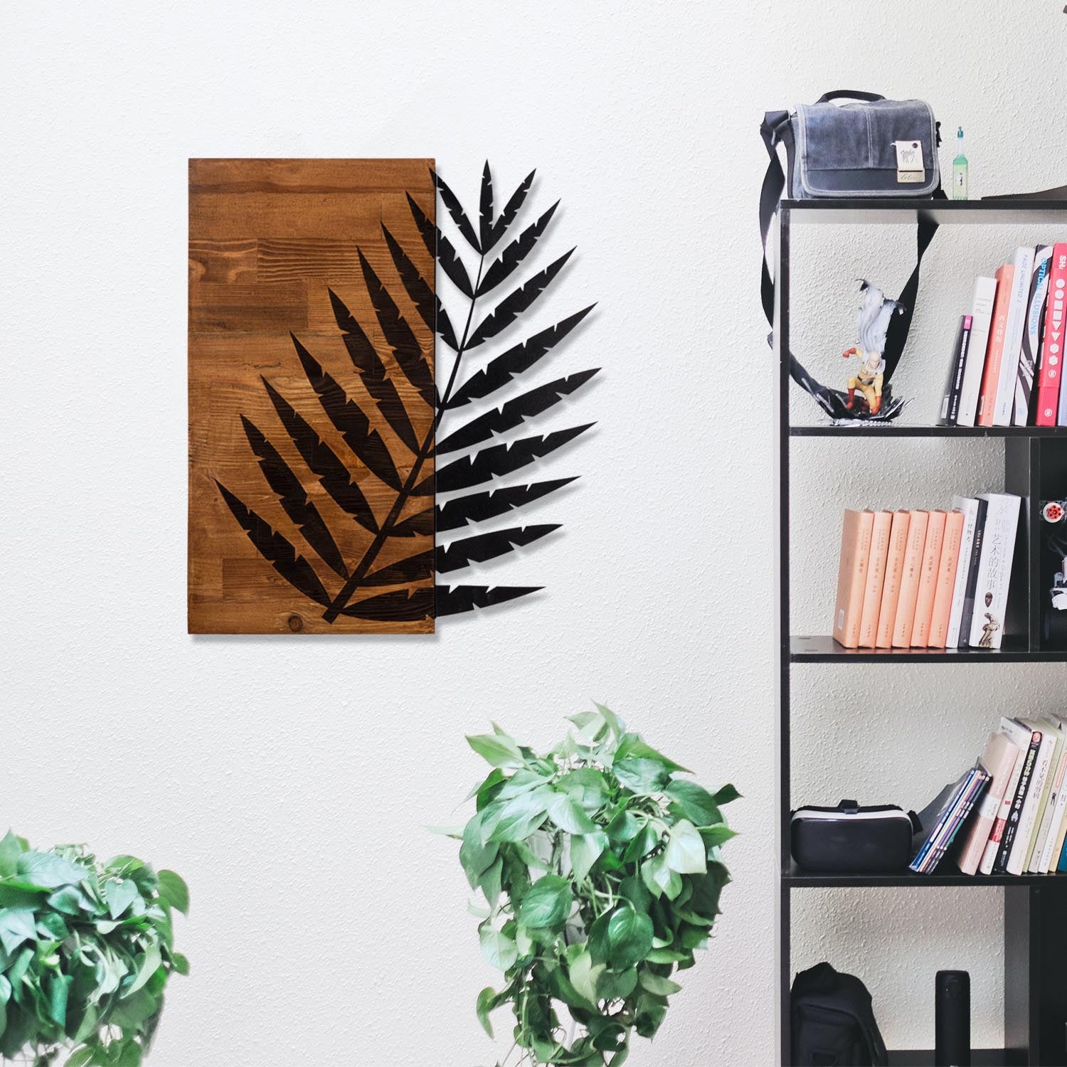 Leaf3 Metal Decor in Schwarznuss präsentiert im Onlineshop von KAQTU Design AG. Wanddeko ist von Wallity