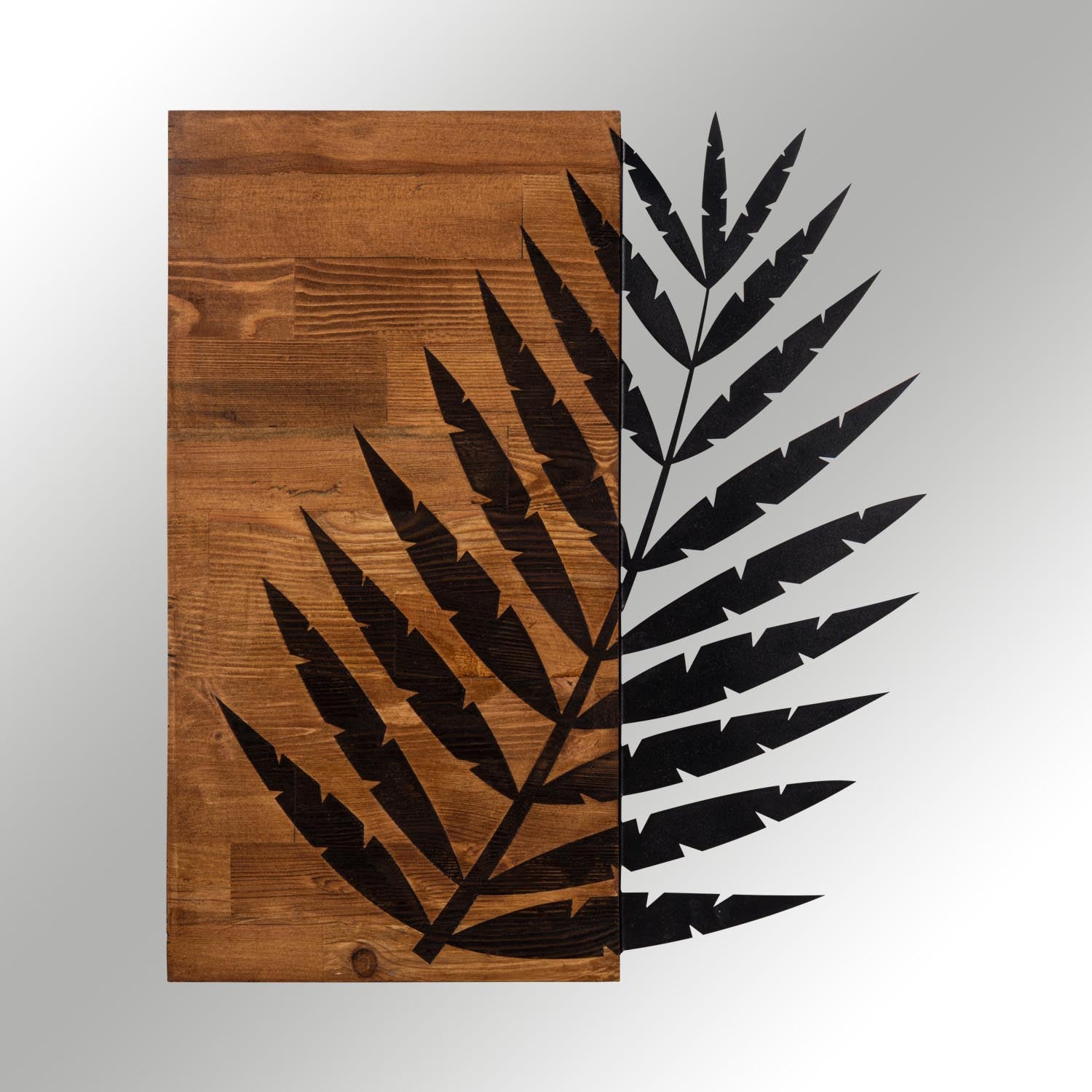 Leaf3 Metal Decor in Schwarznuss präsentiert im Onlineshop von KAQTU Design AG. Wanddeko ist von Wallity