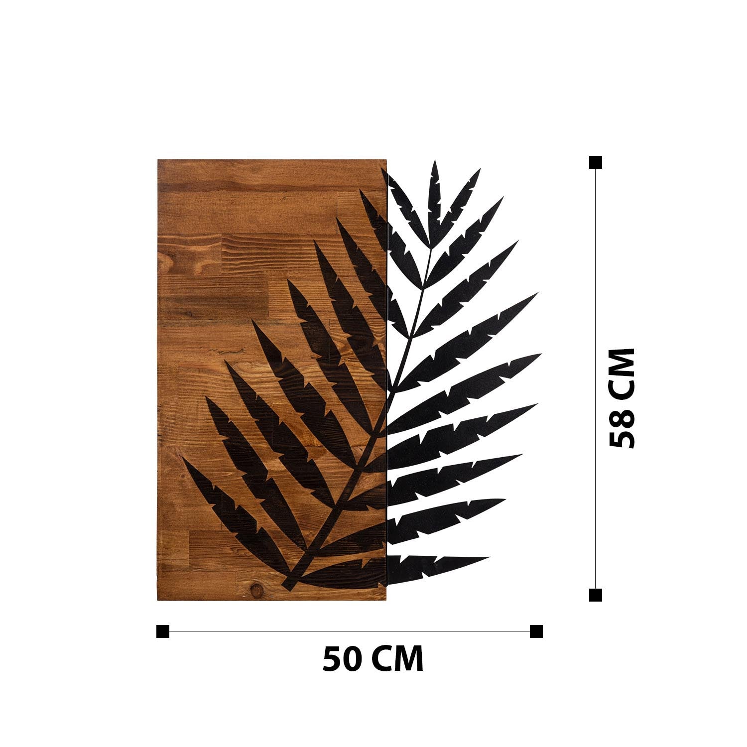 Leaf3 Metal Decor in Schwarznuss präsentiert im Onlineshop von KAQTU Design AG. Wanddeko ist von Wallity