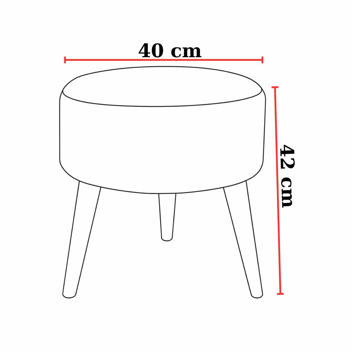 Braunes Ohrensessel-Hocker-Set aus PU-Leder mit Hainbuchenholzbeinen, gepolsterter Sitzfläche und rundem Hocker, insgesamt drei Teile.