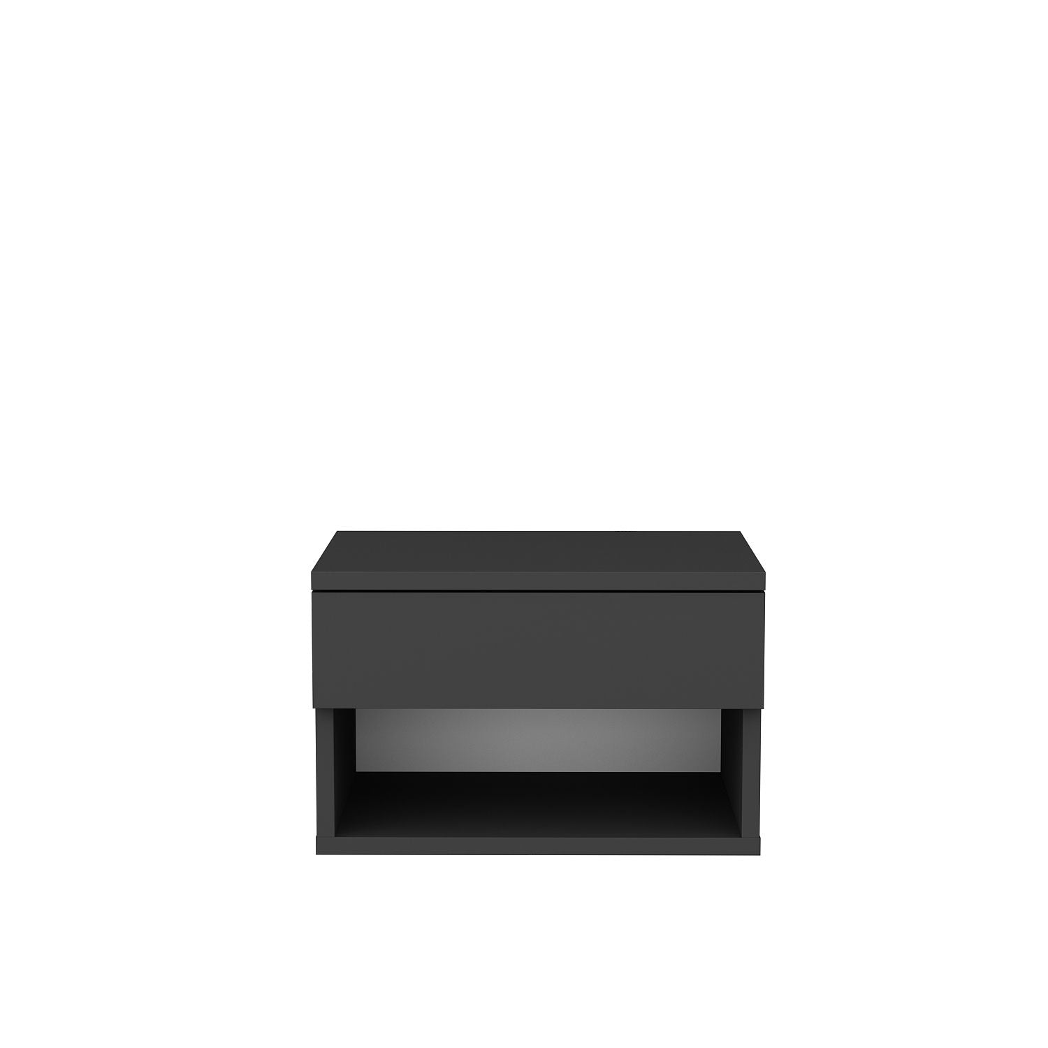Jamot - Anthracite in Anthrazit präsentiert im Onlineshop von KAQTU Design AG. Nachttisch ist von Hanah Home