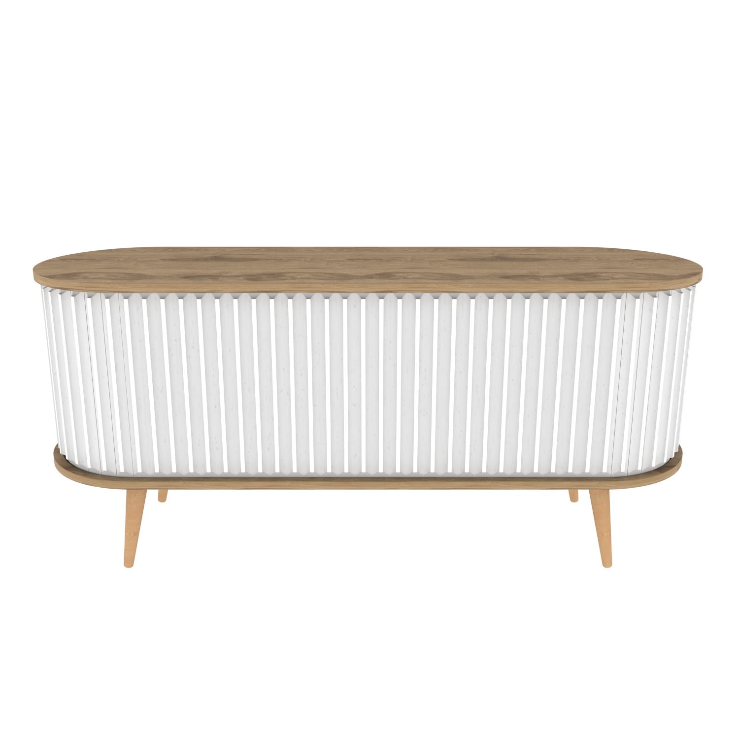 Stor - Oud Oak, White in Oud Eiche Weiss präsentiert im Onlineshop von KAQTU Design AG. Sideboard ist von Hanah Home