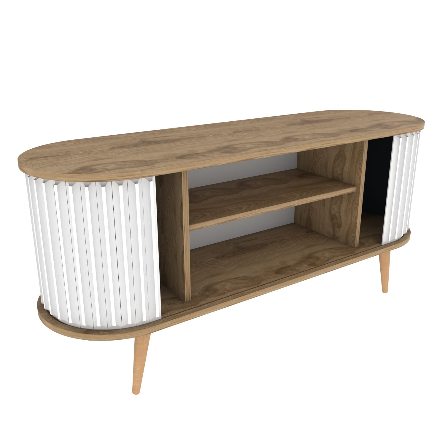 Stor - Oud Oak, White in Oud Eiche Weiss präsentiert im Onlineshop von KAQTU Design AG. Sideboard ist von Hanah Home