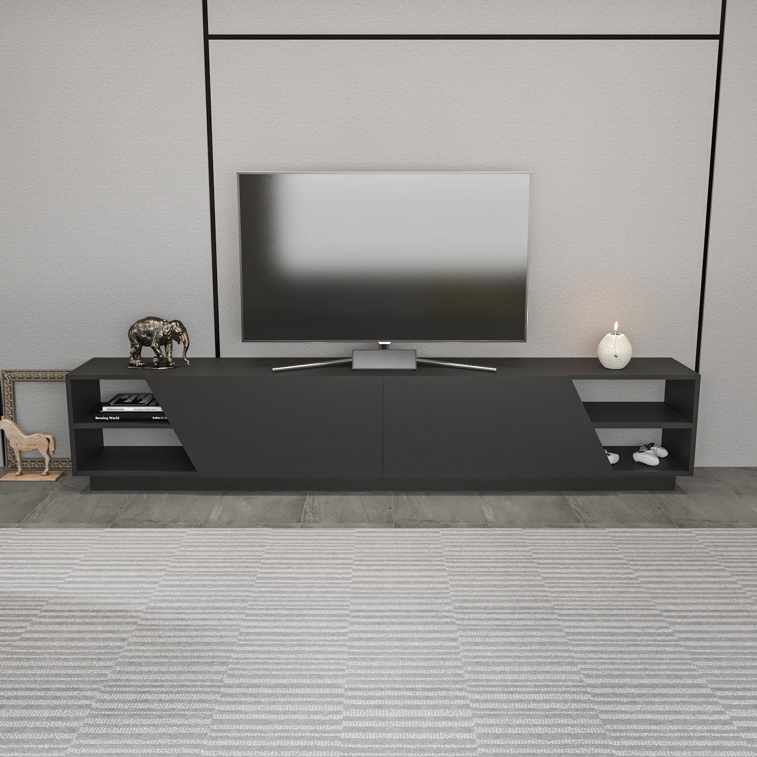 Rhodes - Anthracite in Anthrazit präsentiert im Onlineshop von KAQTU Design AG. Sideboard ist von Hanah Home