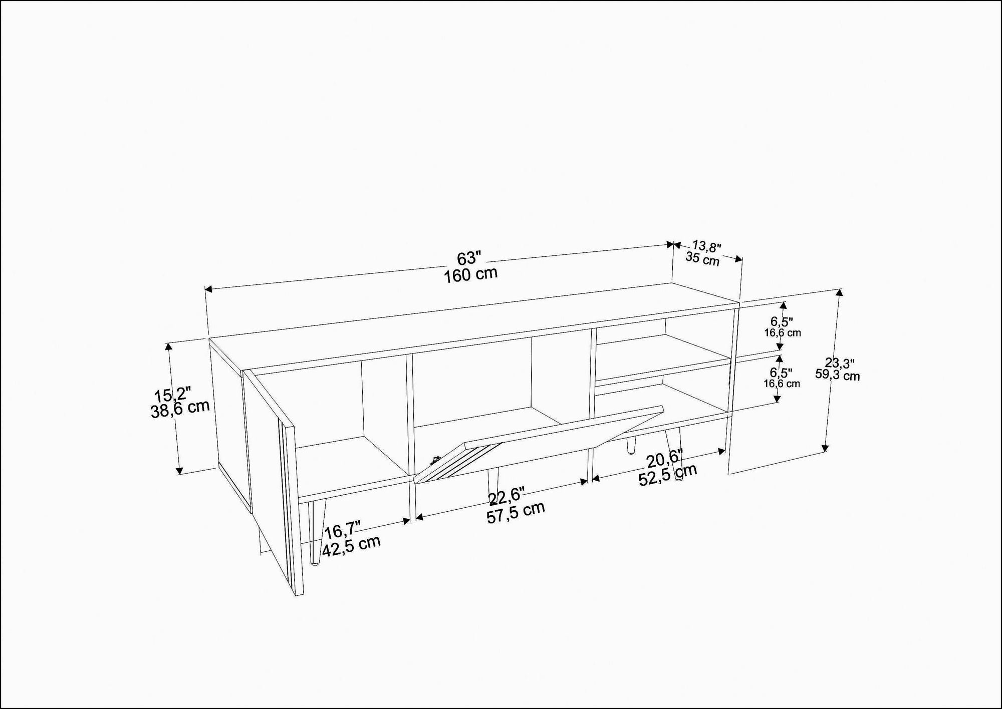 Ronas - Sapphire in Saphir präsentiert im Onlineshop von KAQTU Design AG. Sideboard ist von Hanah Home