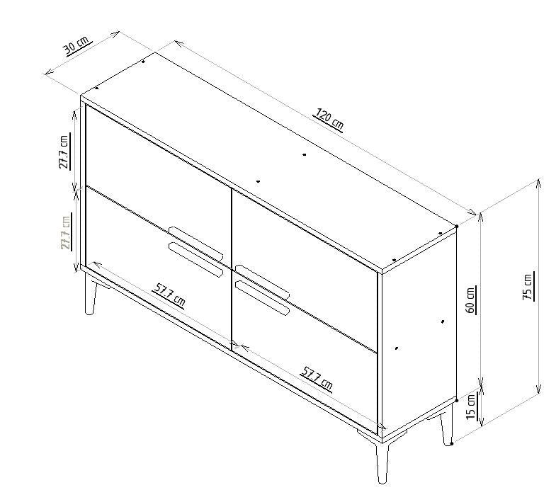 Ctn - Anthracite in Anthrazit präsentiert im Onlineshop von KAQTU Design AG. Sideboard ist von Hanah Home