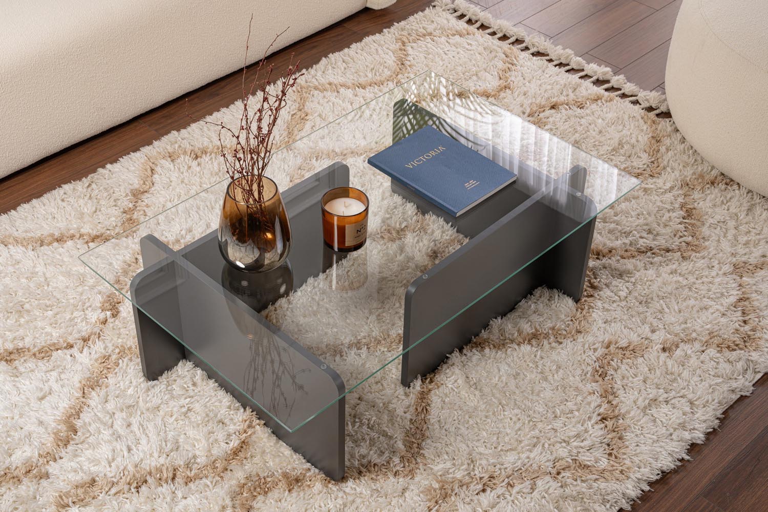 Flavio - Anthracite in Anthrazit präsentiert im Onlineshop von KAQTU Design AG. Beistelltisch ist von Nordure