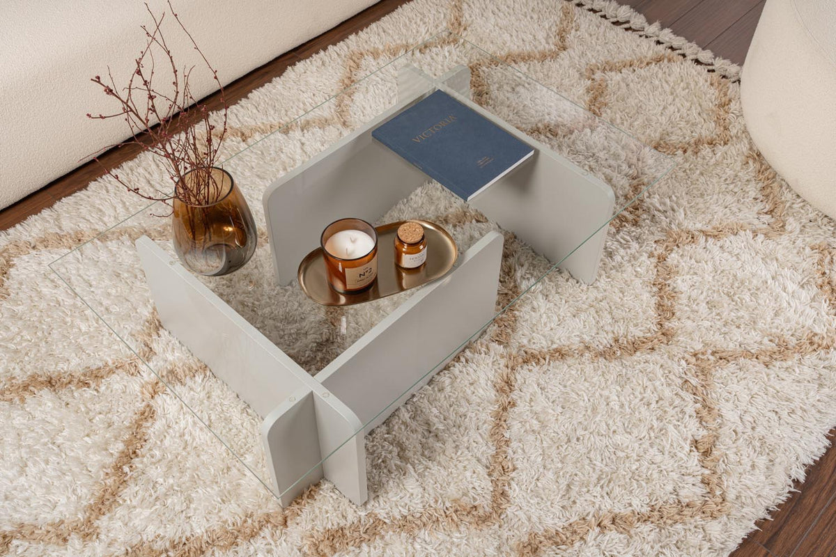 Flavio Sofatisch - Grau in Grau präsentiert im Onlineshop von KAQTU Design AG. Couchtisch ist von Nordure