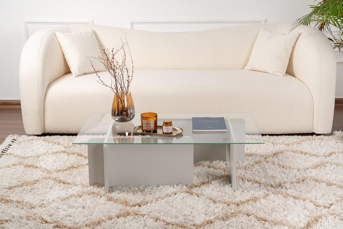 Flavio Sofatisch - Grau in Grau präsentiert im Onlineshop von KAQTU Design AG. Couchtisch ist von Nordure
