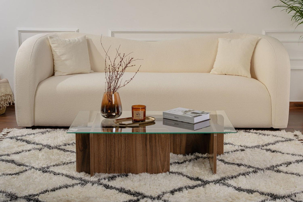 Flavio Sofatisch - Walnuss in Walnuss präsentiert im Onlineshop von KAQTU Design AG. Couchtisch ist von Nordure