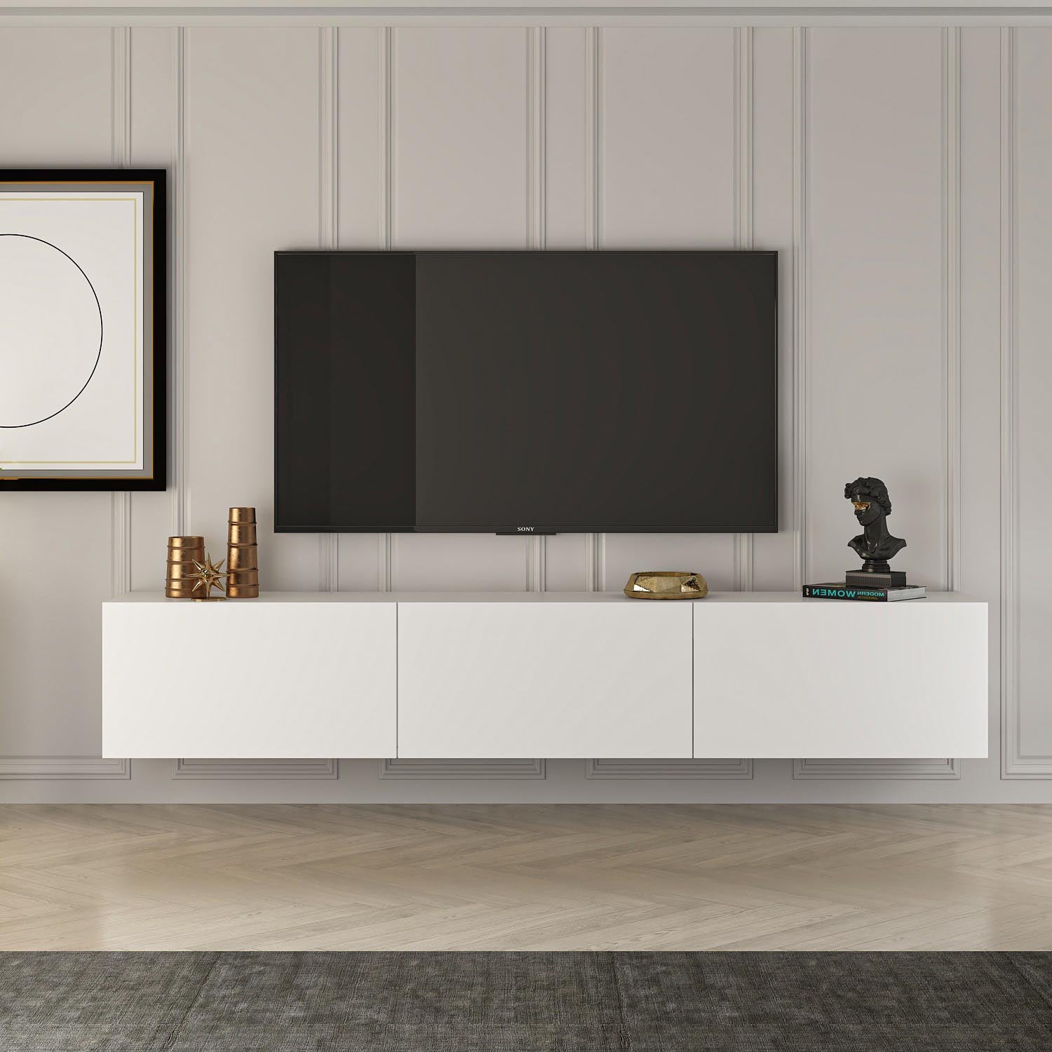 West - White in Weiss präsentiert im Onlineshop von KAQTU Design AG. Sideboard ist von Hanah Home