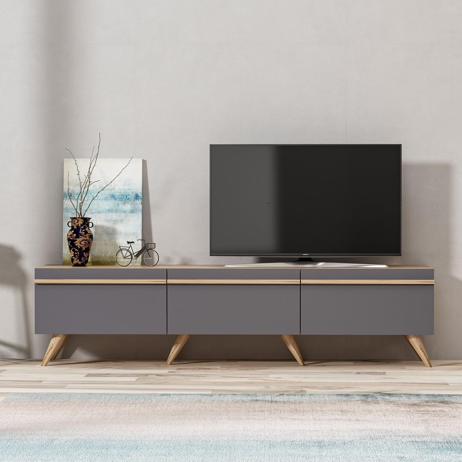 Amsterdam - Anthracite in Anthrazit präsentiert im Onlineshop von KAQTU Design AG. Sideboard ist von Hanah Home