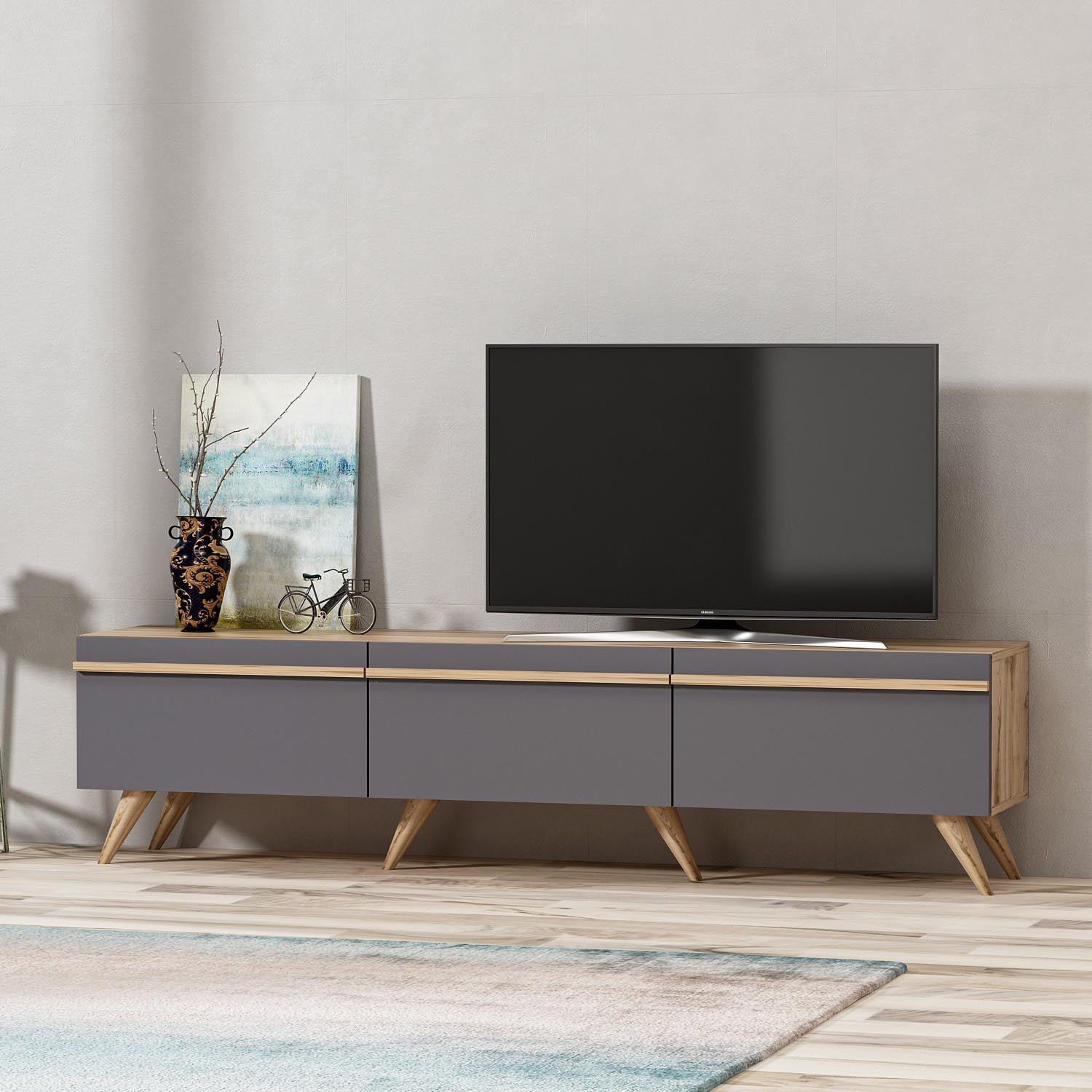 Amsterdam - Anthracite in Anthrazit präsentiert im Onlineshop von KAQTU Design AG. Sideboard ist von Hanah Home