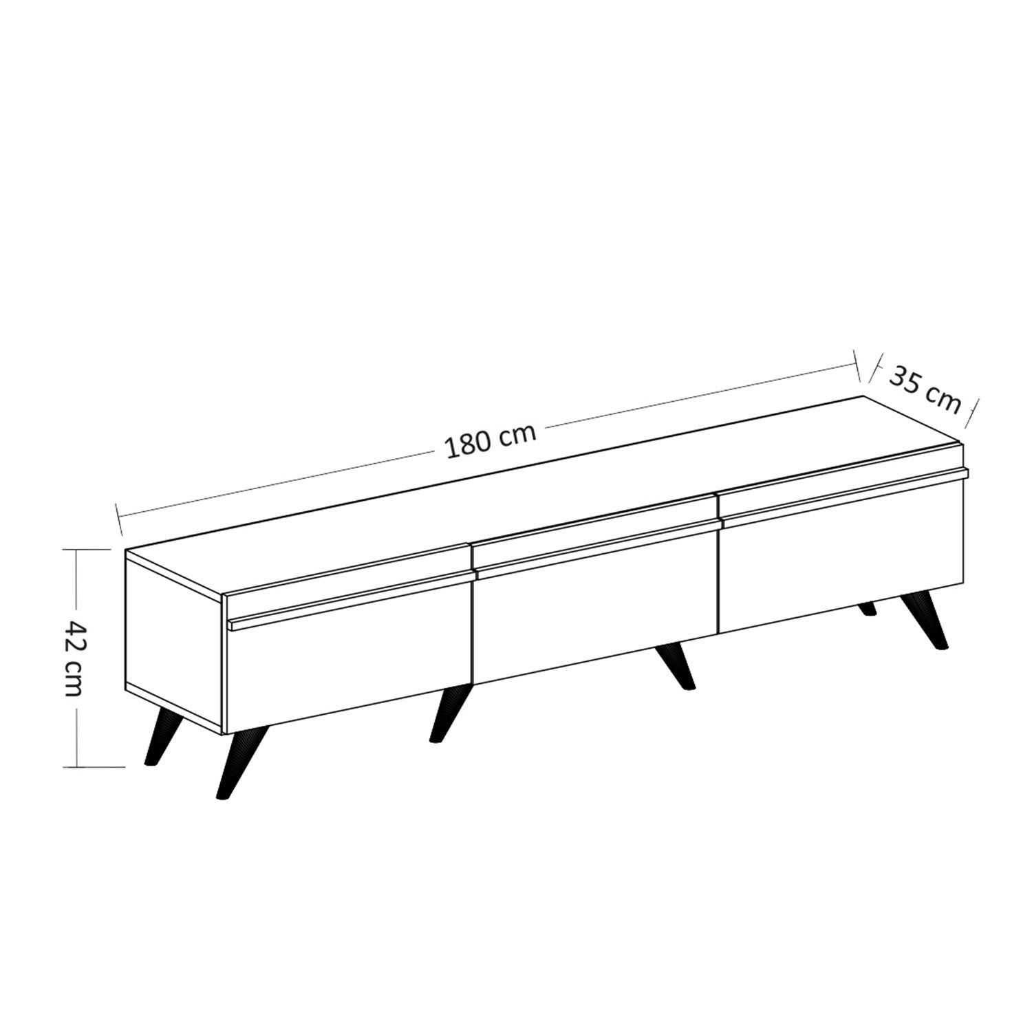 Amsterdam - Anthracite in Anthrazit präsentiert im Onlineshop von KAQTU Design AG. Sideboard ist von Hanah Home