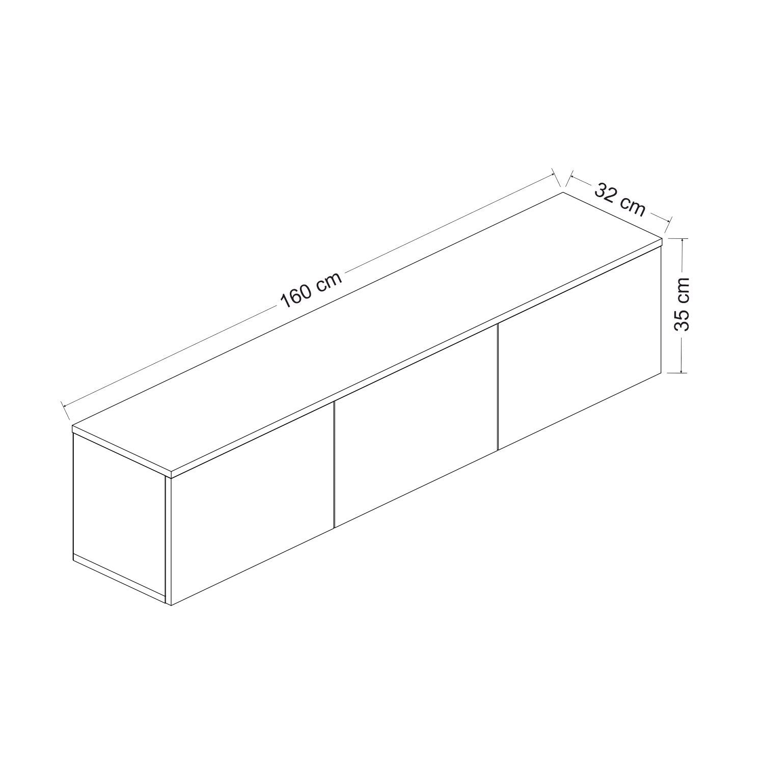 Neon - White v2 in Weisseiche präsentiert im Onlineshop von KAQTU Design AG. Sideboard ist von Hanah Home