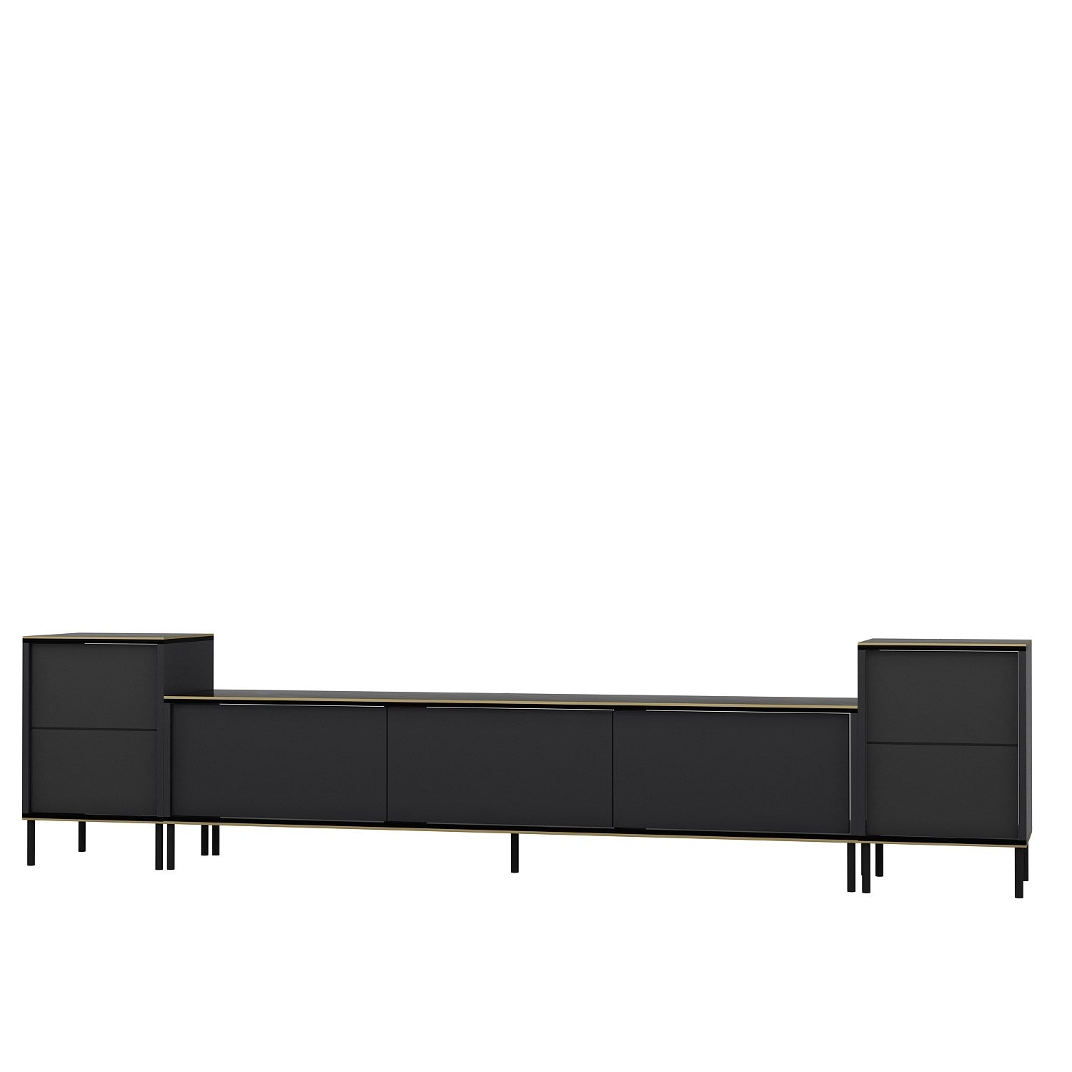 Imaj - Anthracite in Anthrazit präsentiert im Onlineshop von KAQTU Design AG. TV-Möbel ist von Hanah Home