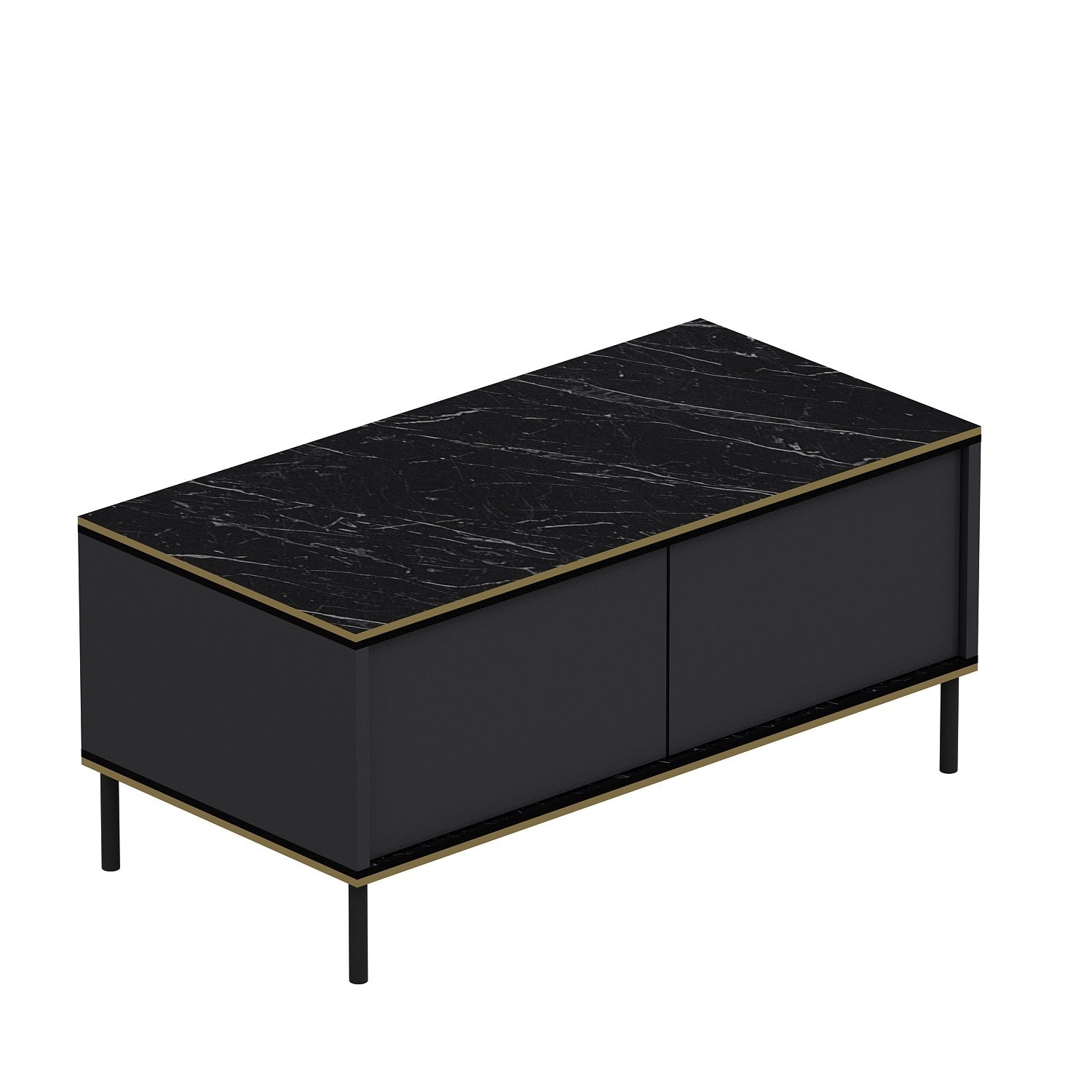 Imaj - Anthracite in Anthrazit präsentiert im Onlineshop von KAQTU Design AG. Beistelltisch ist von Hanah Home