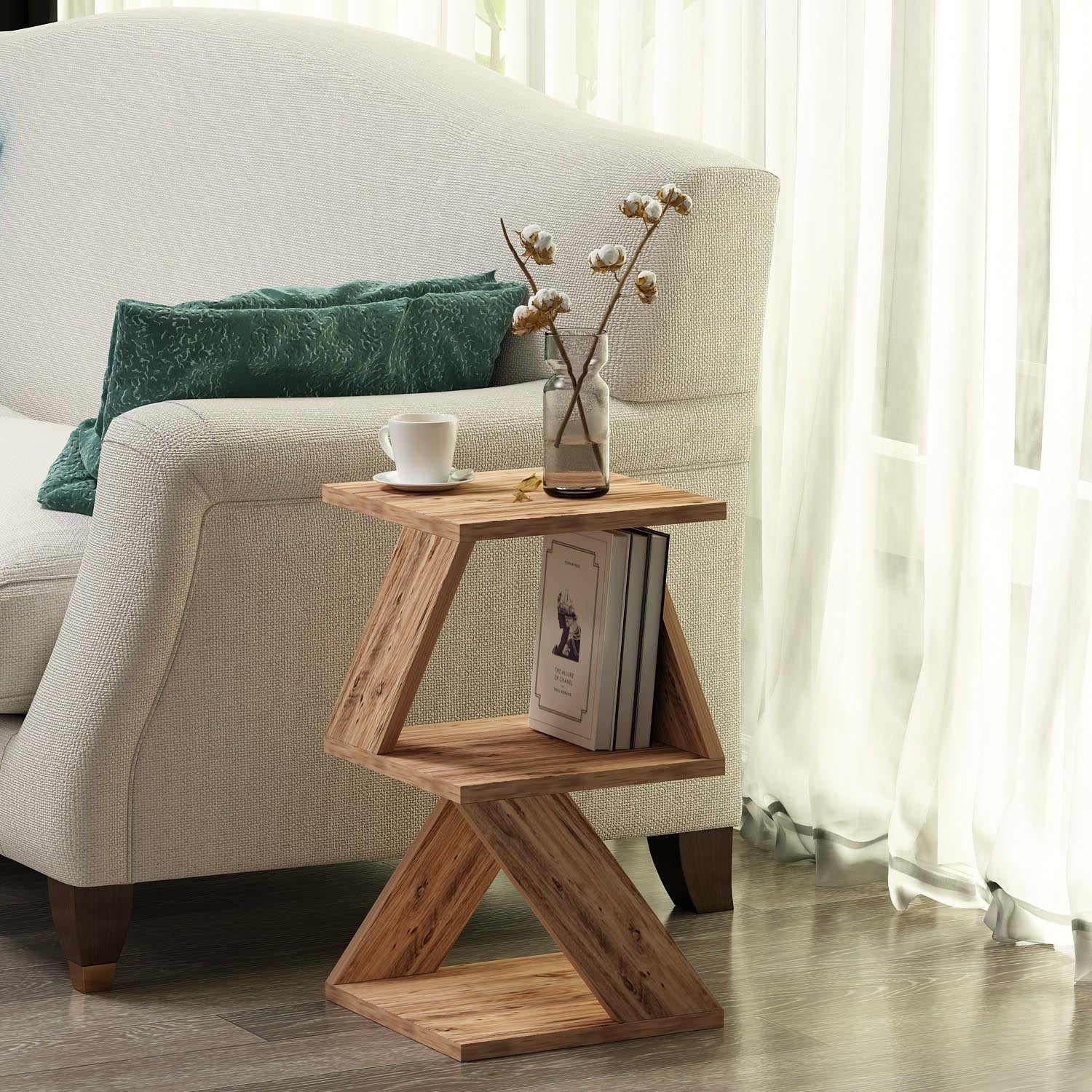 Albeni - Atlantic Pine in Atlantische Kiefer präsentiert im Onlineshop von KAQTU Design AG. Beistelltisch ist von Hanah Home