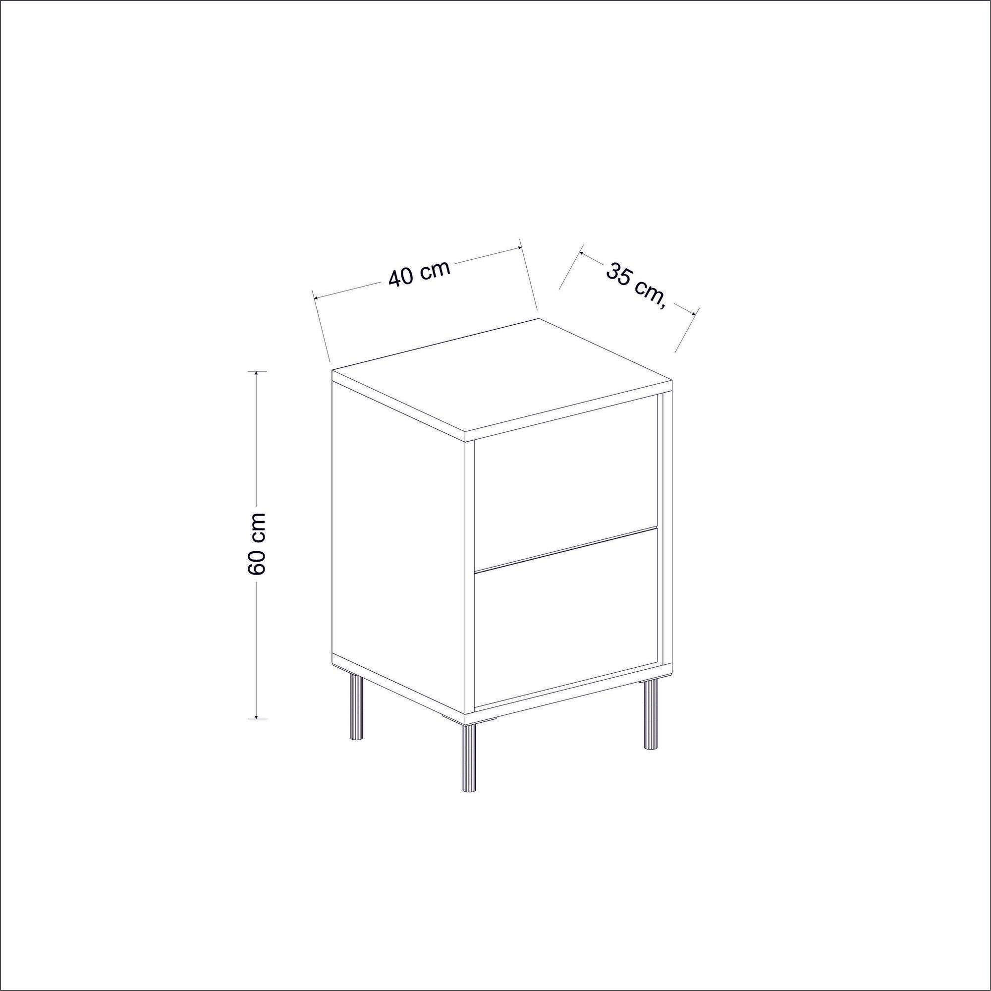 Imaj - Anthracite in Anthrazit präsentiert im Onlineshop von KAQTU Design AG. Nachttisch ist von Hanah Home