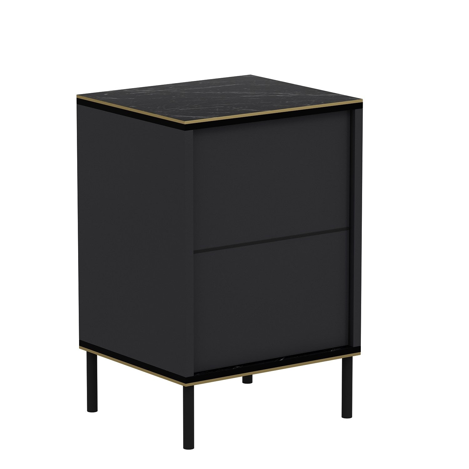 Imaj - Anthracite in Anthrazit präsentiert im Onlineshop von KAQTU Design AG. Nachttisch ist von Hanah Home