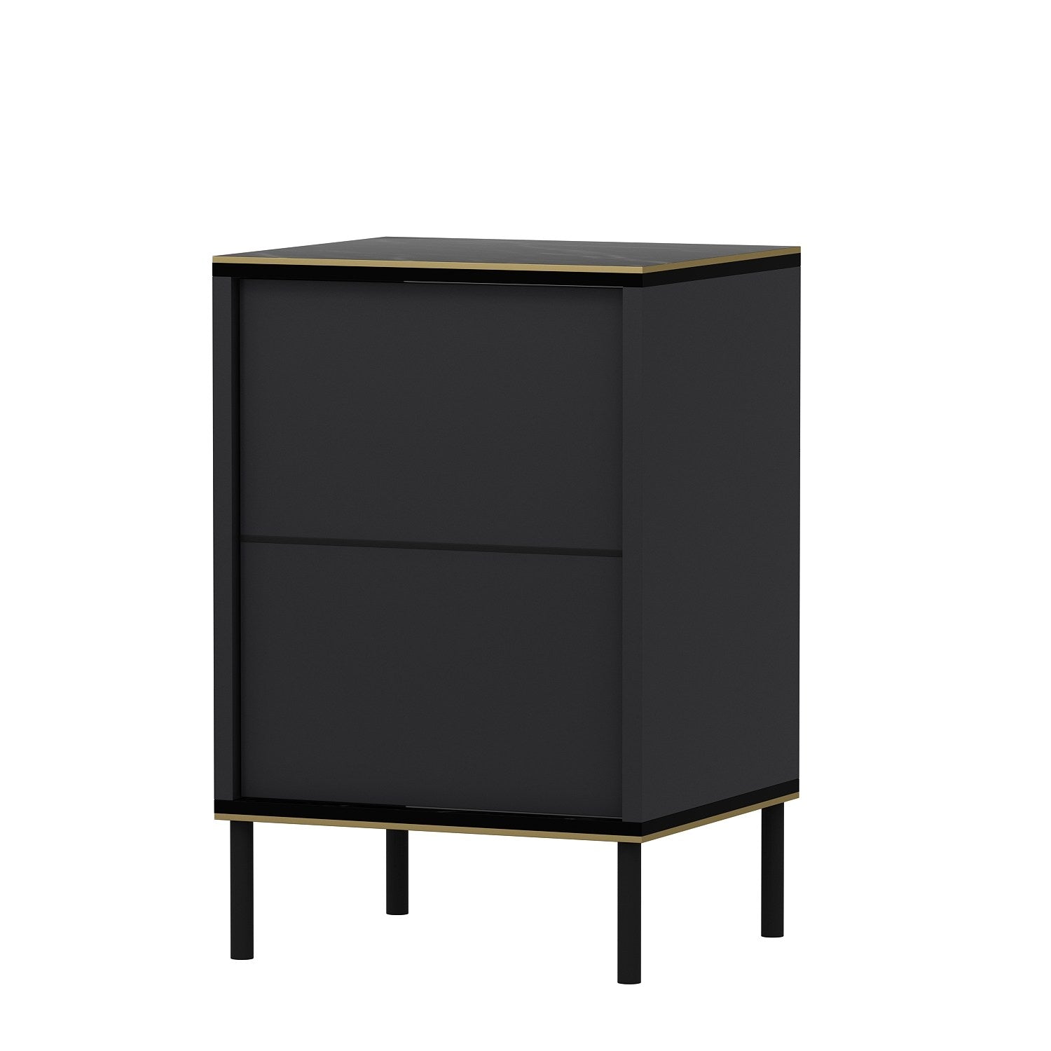Imaj - Anthracite in Anthrazit präsentiert im Onlineshop von KAQTU Design AG. Nachttisch ist von Hanah Home